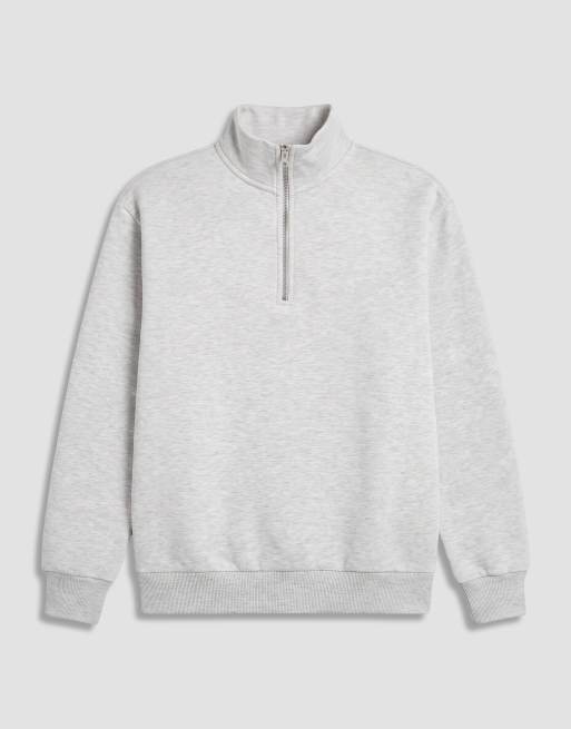 ASOS DESIGN oversize bluza z zamkiem do połowy w kolorze białym, 6 z 9