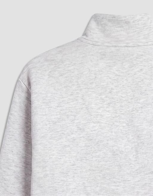 ASOS DESIGN oversize bluza z zamkiem do połowy w kolorze białym, 9 z 9