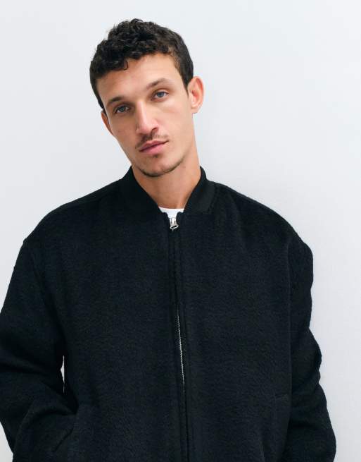 ASOS DESIGN oversize bomberka w czerni, 4 z 5