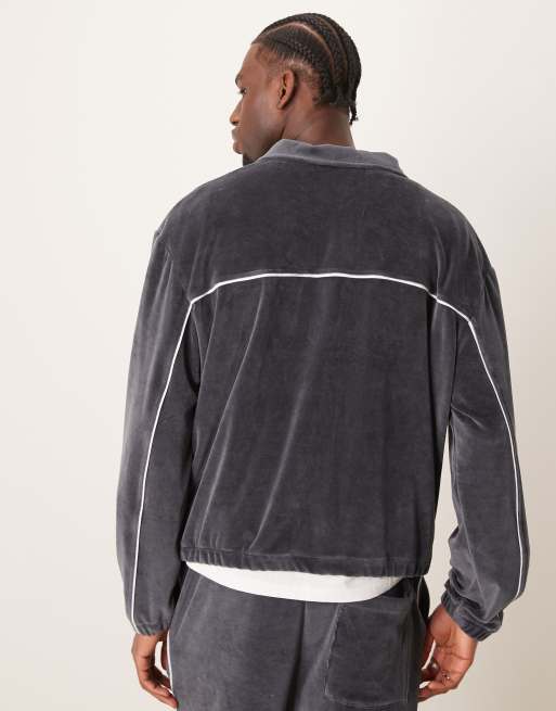Supreme Grid Taping Velour Jacket (SS20) - $148