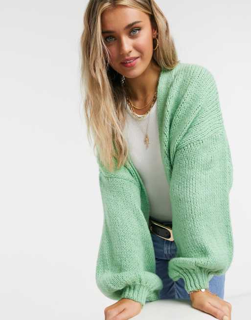 Green oversized clearance cardigan