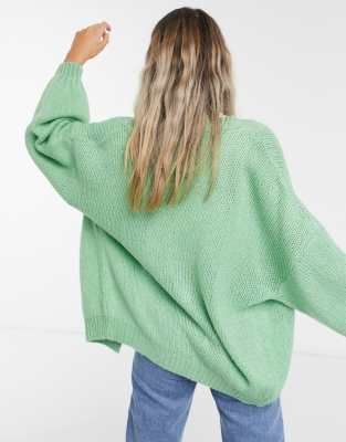 asos green cardigan