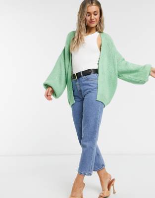 asos green cardigan