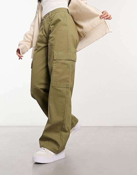 Damen Bekleidung Hosen und Chinos Cargohosen oversize-cargohose in Schwarz ASOS Baumwolle 
