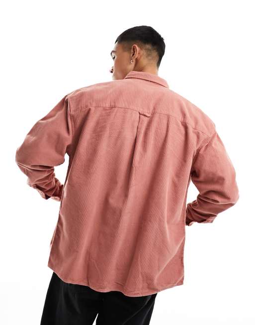 ASOS DESIGN – Oversize-Cordhemd im Stil der 90er-Jahre in Rosa, 4 von 4
