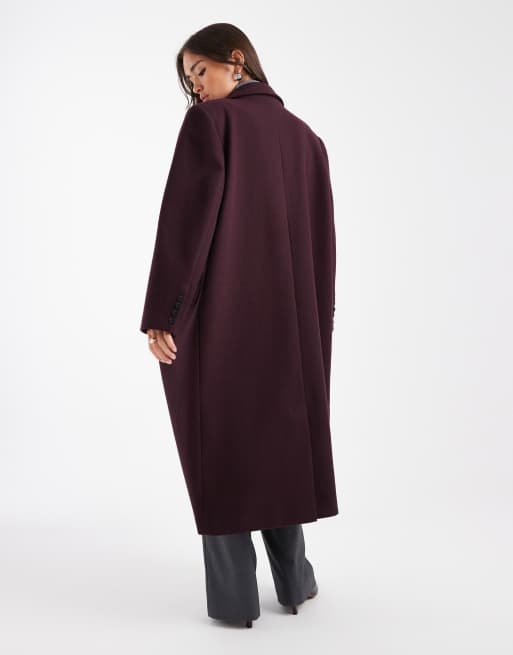 ASOS DESIGN – Oversize-Dad-Mantel in Pflaume, 4 von 4