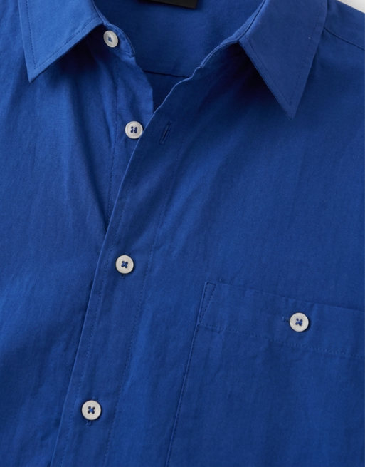 ASOS DESIGN – Oversize-Hemd aus Popeline in Blau, 8 von 9
