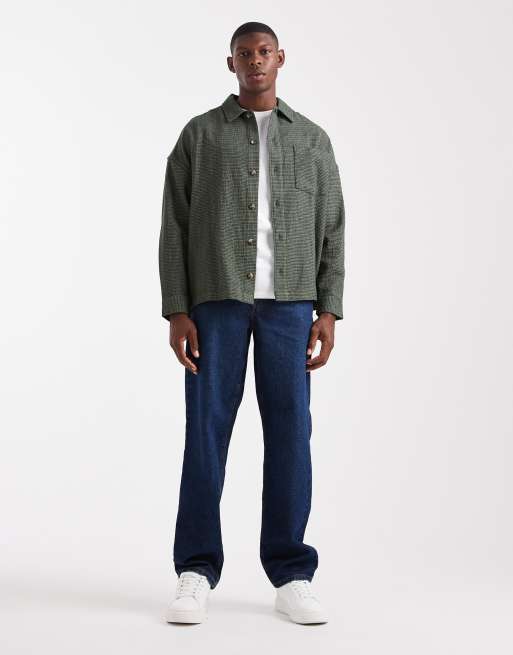 ASOS DESIGN – Oversize-Hemd in strukturiertem Grün, 2 von 5