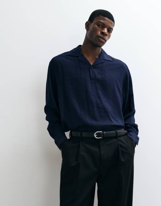 ASOS DESIGN Oversize-Hemd zum Überziehen in Marineblau, 5 von 5