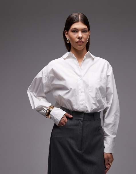 ASOS DESIGN – Oversize-Hemdbluse in Weiß - view 1