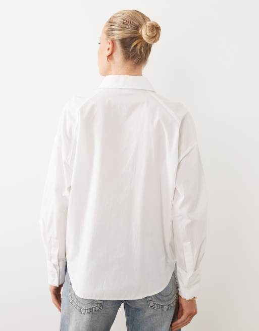 ASOS DESIGN – Oversize-Hemdbluse in Weiß, 4 von 4