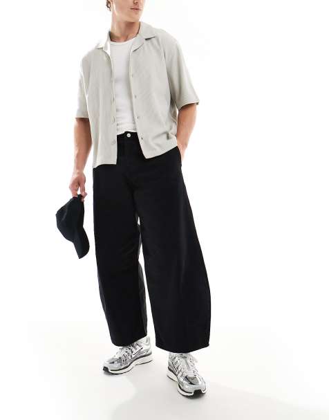 ASOS DESIGN – Oversize-Hose in Schwarz mit Abnähern - view 1