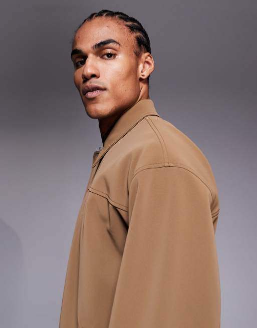 ASOS DESIGN – Oversize-Jacke aus Wildlederimitat in Braun, 6 von 6