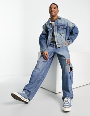 Vintage oversize jeansjacke Clearance