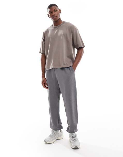 ASOS DESIGN – Oversize-Jogginghose in Anthrazit mit Struktur, Kombiteil - view 1