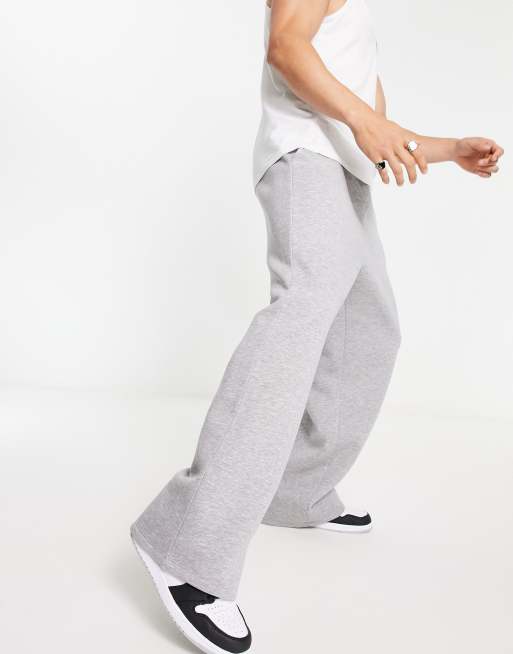 ASOS DESIGN – Oversize-Jogginghose in Grau meliert mit weitem Bein und integrierten zweilagigen Boxershorts, 4 von 4