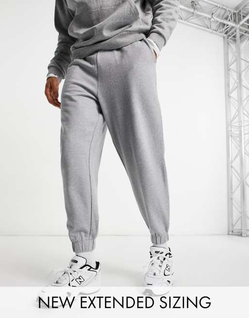 ASOS DESIGN – Oversize-Jogginghose in Kalkgrau – GREY