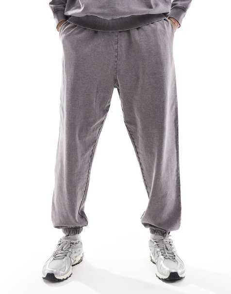 ASOS DESIGN – Oversize-Jogginghose in verwaschenem Grau, Kombiteil - view 1