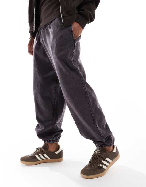 ASOS DESIGN – Oversize-Jogginghose in verwaschenem Schwarz - view 1
