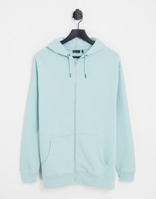 ASOS DESIGN - Oversize-Kapuzenjacke in Blau mit Reißverschluss