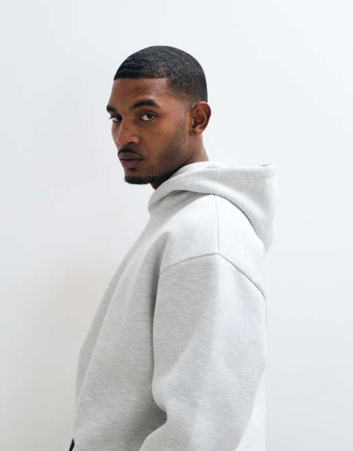 ASOS DESIGN Oversize-Kapuzenpullover aus Scuba-Material in Graumeliert, 5 von 5