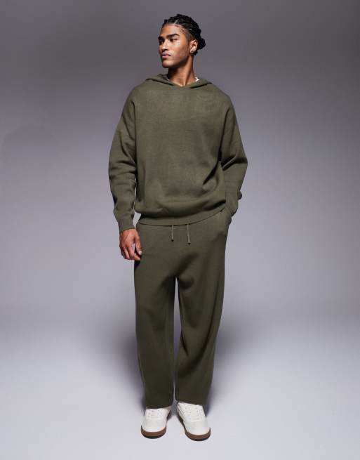ASOS DESIGN – Oversize-Kapuzenpullover aus Strick in Khaki, 2 von 5