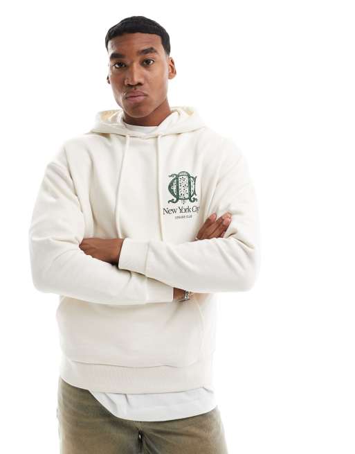 Asos white hoodie on sale