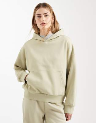 ASOS DESIGN - Oversize-Kapuzenpullover in Olivgrün mit weicher Innenseite