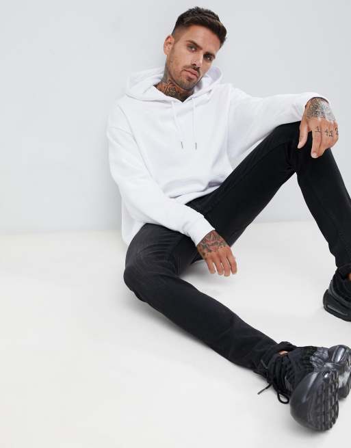 ASOS DESIGN – Oversize-Kapuzenpullover in Weiß, 4 von 4