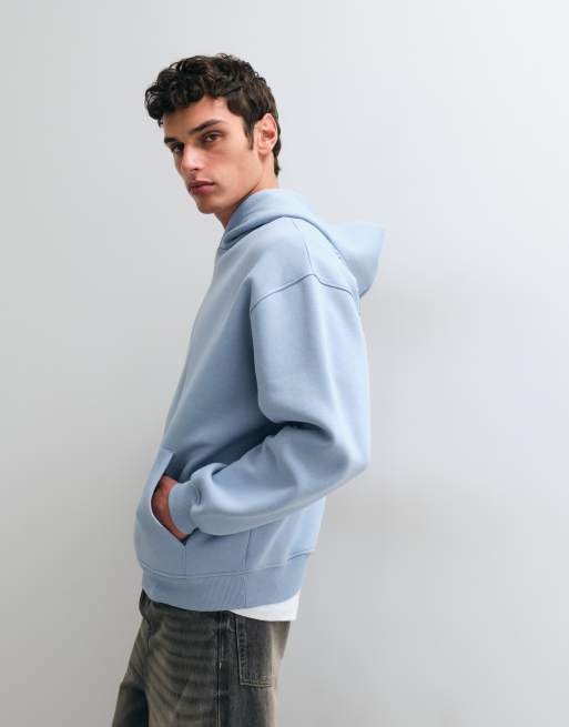 ASOS DESIGN Oversize-Kapuzenpullover mit Drachenprint in Blau, 5 von 5