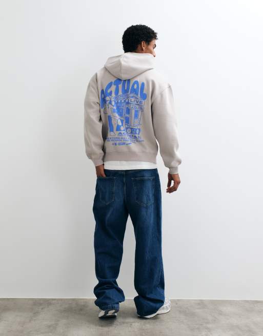 ASOS DESIGN Oversize-Kapuzenpullover mit großem Pigmentdruck auf der Rückseite, 4 von 5