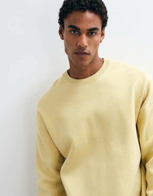 ASOS DESIGN oversize kompaktowy sweter dzianinowy w kolorze żółtym, 3 z 5