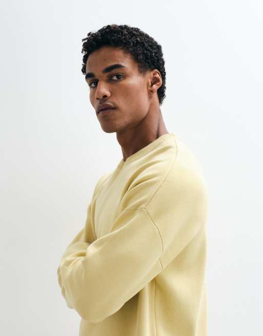 ASOS DESIGN oversize kompaktowy sweter dzianinowy w kolorze żółtym, 4 z 5