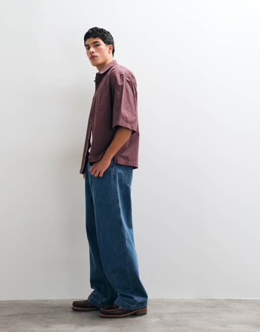 ASOS DESIGN oversize koszula popelinowa w kolorze fioletowym, 3 z 5