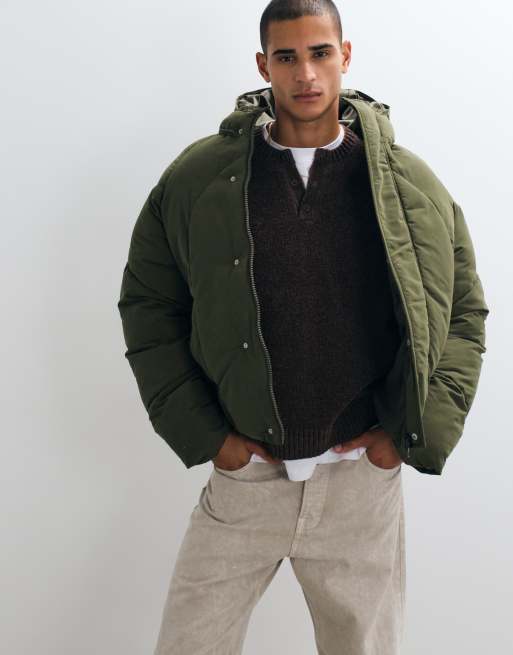 ASOS DESIGN oversize kurtka puchowa w średniej zieleni, 4 z 5