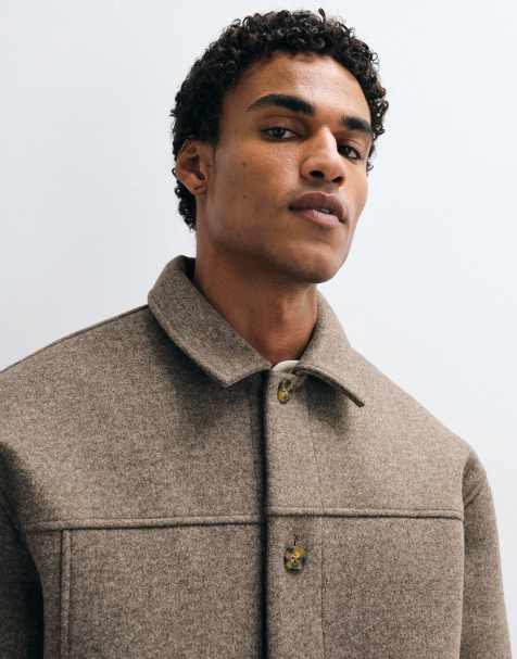 ASOS DESIGN oversize kurtka z teksturowanego polaru w brązowym kolorze - view 1