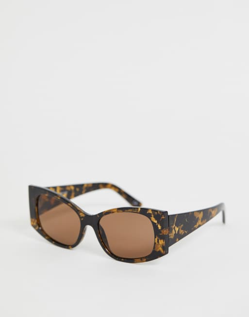 ASOS DESIGN – Oversize – Okulary przeciwsłoneczne z kwadratowymi i zakrzywionymi oprawkami