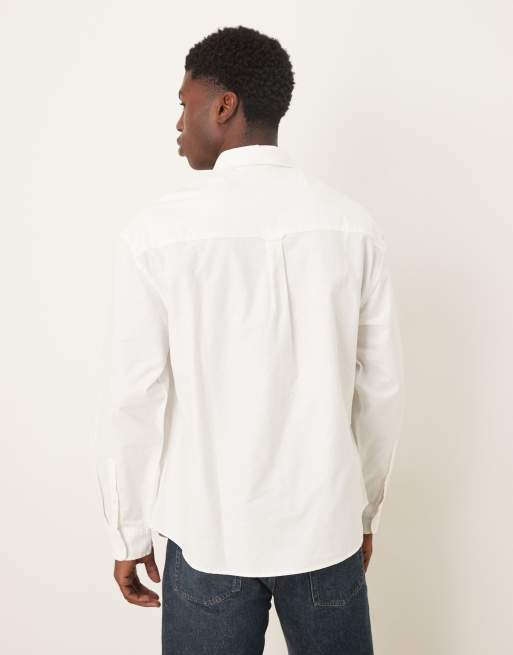 ASOS DESIGN – Oversize-Oxford-Hemd im Stil der 90er in Weiß, 3 von 5