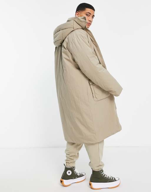 ASOS DESIGN Oversize Parka in Stein ASOS