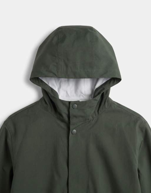 ASOS DESIGN oversize płaszcz przeciwdeszczowy w ciemnej zieleni, 8 z 9