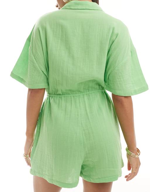 Asos green playsuit outlet