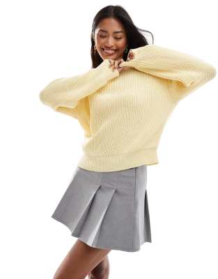 ASOS DESIGN - Oversize-Pullover in Buttermilchgelb