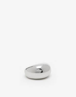 ASOS DESIGN - Oversize-Ring mit Blasen-Design in Silberoptik