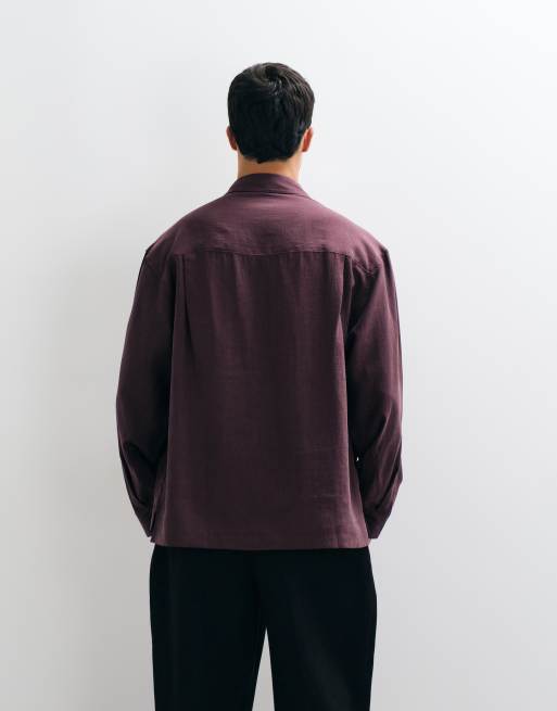 ASOS DESIGN Oversize-Rugbyshirt in Burgunderrot, 5 von 5