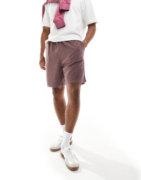 ASOS DESIGN – Oversize-Shorts aus Frottee in verwaschenem Braun - view 1