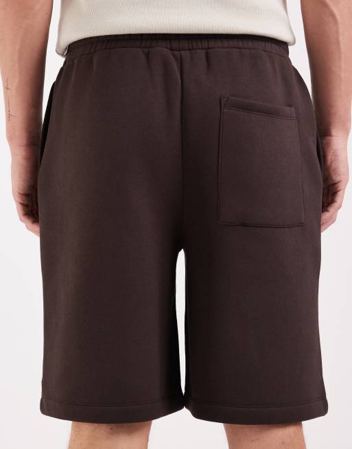 ASOS DESIGN – Oversize-Shorts aus Jersey in Dunkelbraun mit Utility-Taschen, 5 von 5