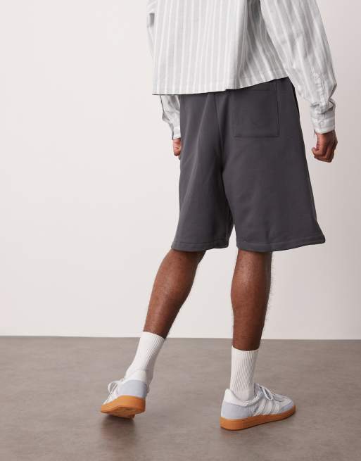 ASOS DESIGN – Oversize-Shorts aus schwerem Stoff in Anthrazit, 400 g/m², 5 von 5