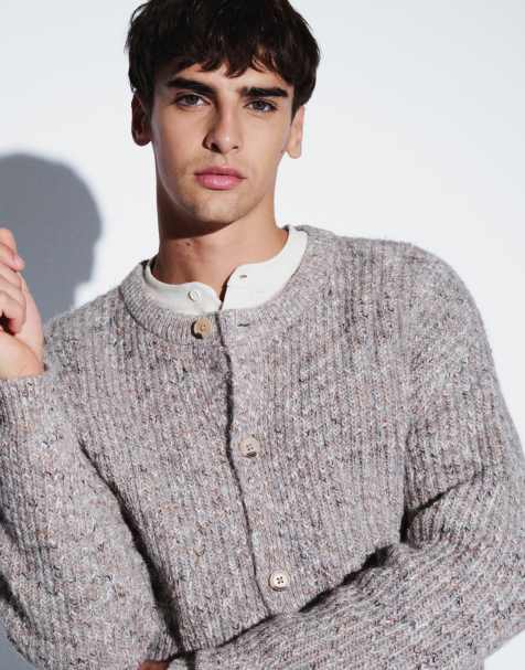 ASOS DESIGN Oversize-Strickcardigan in Beige - view 1