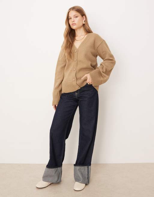 ASOS DESIGN – Oversize-Strickjacke in Mokka, 4 von 4