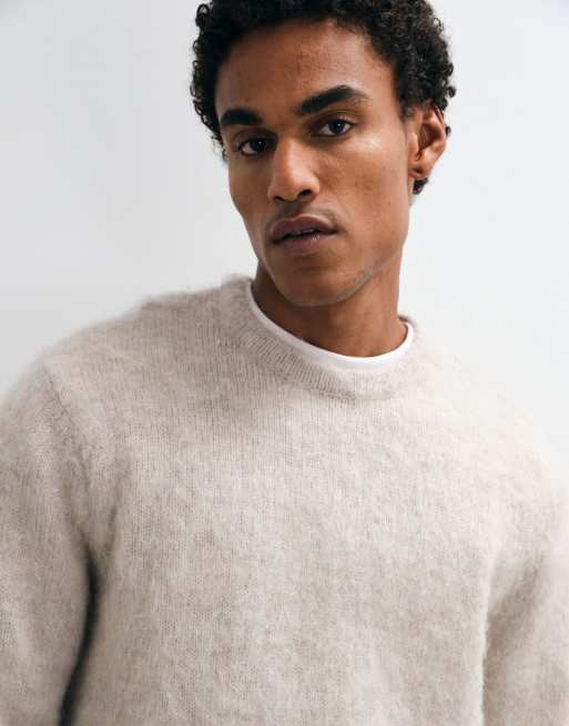 ASOS DESIGN Oversize-Strickpullover aus Mohair in Stein, 3 von 9